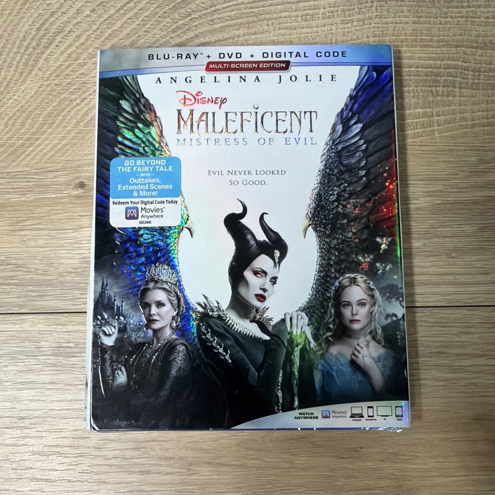 Disney Maleficent Mistress Of Evil Blu Ray DVD Digital Copy Fantasy Movie New